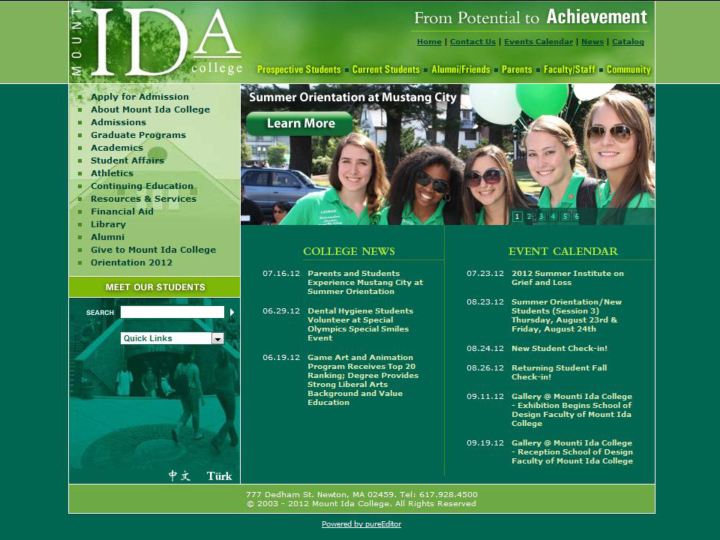 IDA College Homepage
